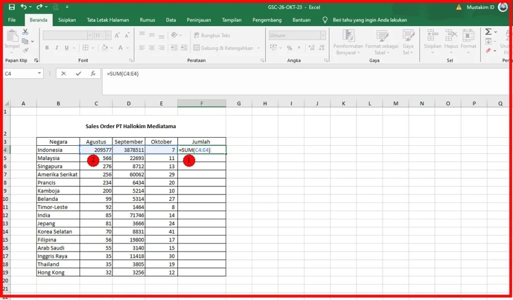 Cara Menjumlahkan Uang di Excel Secara Otomatis dan Manual